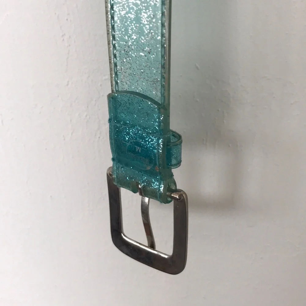 NEW Girl's Glitter Belt Blue Green Shiny Sparkle